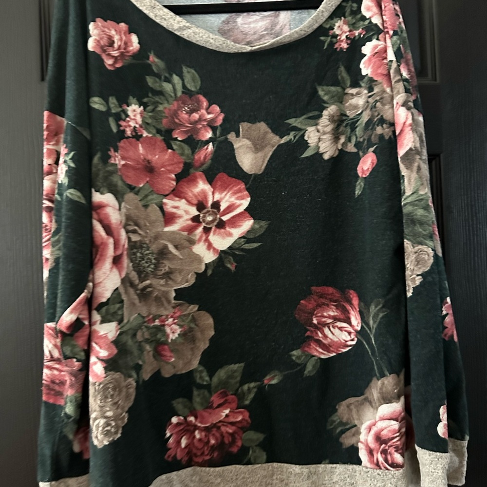 Floral Print Sweater